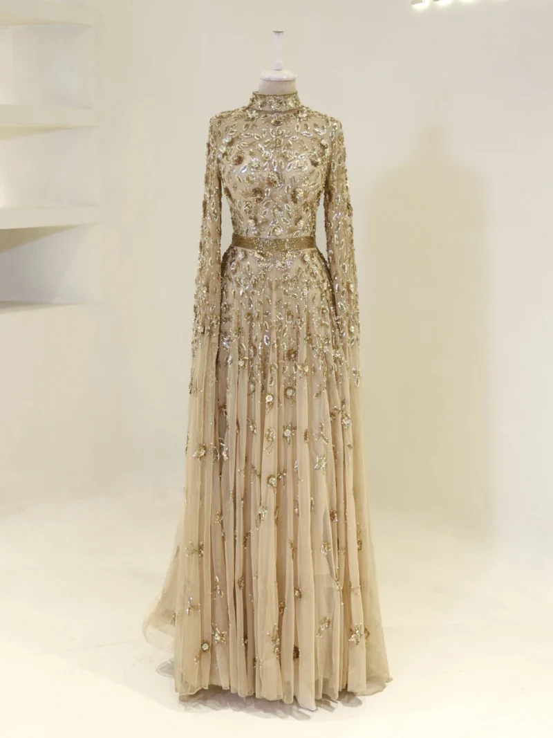 Couture Zorel Modest Evening Dress