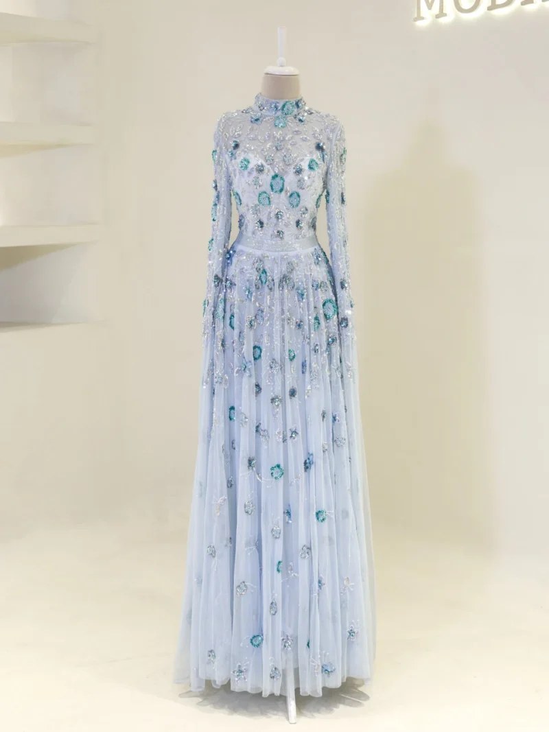 Couture Zorel Modest Evening Dress