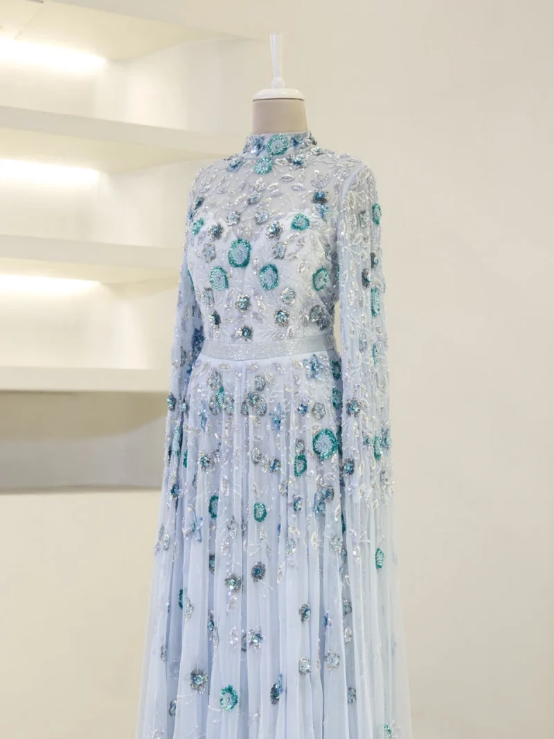 Couture Zorel Modest Evening Dress