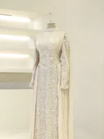 Orlena Modest Evening Dress