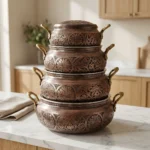 4-Piece Black Pot Set - from Gaziantep