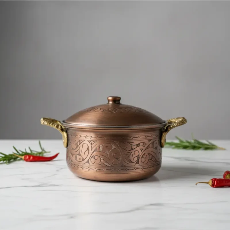 Black Embroidered Copper Pot - from Gaziantep Black Embroidered Copper Pot - from Gaziantep
