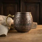 Black Embroidered Cup (300ml) - from Gaziantep