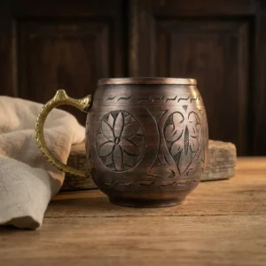 Black Embroidered Cup (300ml) - from Gaziantep