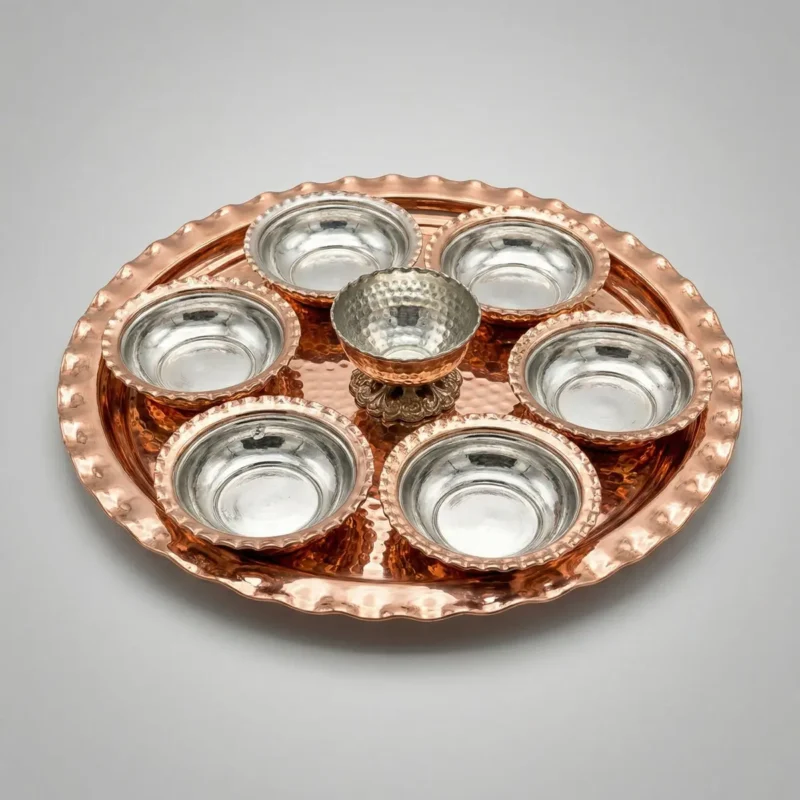 Copper Breakfast Set (8 Pieces) - from Gaziantep Copper Breakfast Set (8 Pieces) - from Gaziantep