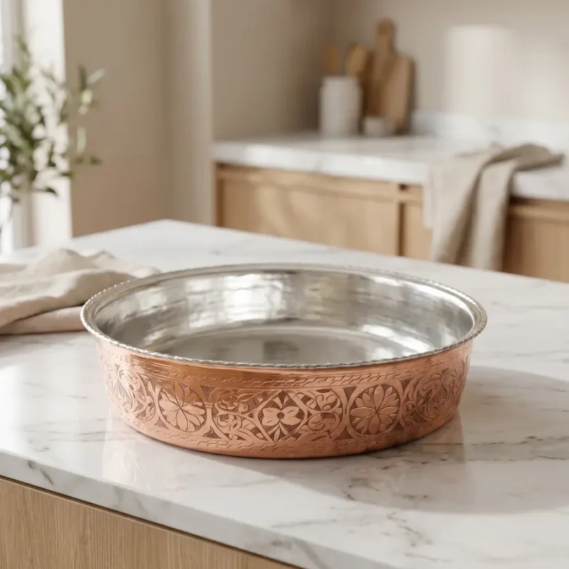 Copper Çiğköfte Bowl (45cm) - from Gaziantep