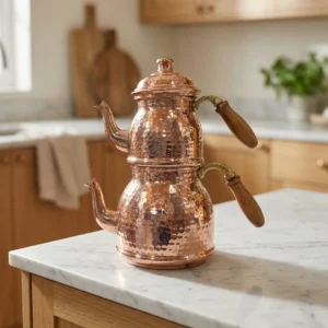 Copper Hand-Hammered Teapot - from Gaziantep