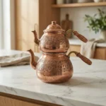 Embroidered Copper Teapot (Large) - from Gaziantep