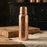 Engraved Copper Flask (550ml) - from Gaziantep