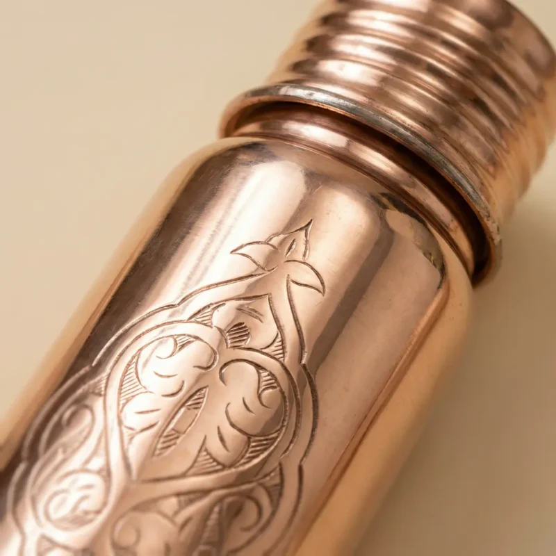 Engraved Copper Flask (550ml) - from Gaziantep