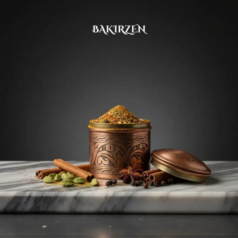 Engraved Copper Spice Holder - from Gaziantep