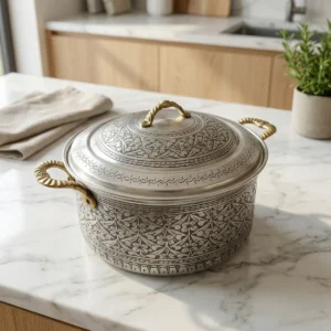Engraved Flat Base Pot (5L) - from Gaziantep