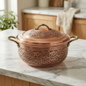 Engraved Oval Base Pot (4L) - from Gaziantep