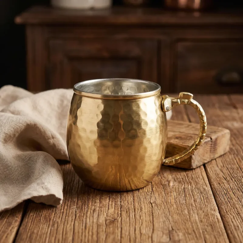 Golden Color Copper Cup (300ml) - from Gaziantep Golden Color Copper Cup (300ml) - from Gaziantep