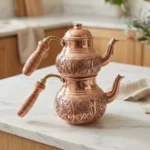 Hand-Carved Copper Teapot (Small) - from Gaziantep