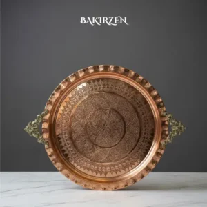 Handled Copper Tray (38cm) - from Gaziantep
