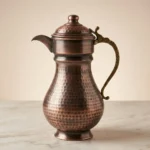 Lidded, Tinned Black Copper Pitcher (1.5L) - from Gaziantep