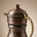 Lidded, Tinned Black Copper Pitcher (1.5L) - from Gaziantep