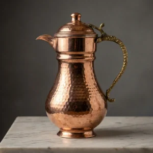 Lidded, Tinned Copper Pitcher (1.5L) - from Gaziantep