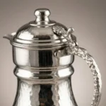 Lidded, Tinned Copper Pitcher Silver Color (1.5L) - from Gaziantep