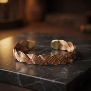 Pure Copper Braided Bracelet - from Gaziantep