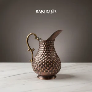 Pyramid Patterned Copper Pitcher (1.5L) - from Gaziantep