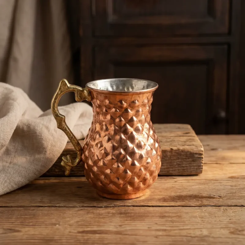 Pyramid Polished Copper Mug (350ml) - from Gaziantep Pyramid Polished Copper Mug (350ml) - from Gaziantep