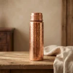 Red Hammered Copper Flask - from Gaziantep