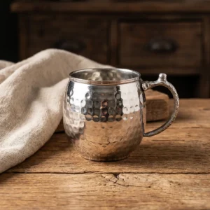 Silver Color Copper Cup (300ml) - from Gaziantep