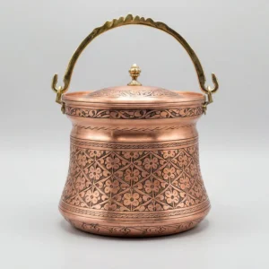 Special Heavy Embroidered Copper Bucket (6L) - from Gaziantep