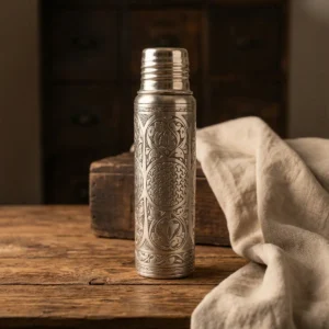 Special Series Heavily Embroidered Silver Flask (750ml) - from Gaziantep