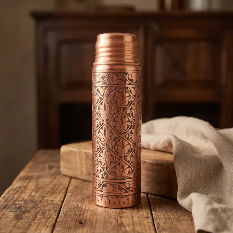 Special Series Tulip Pattern Flask (1 Liter) - from Gaziantep Special Series Tulip Pattern Flask (1 Liter) - from Gaziantep