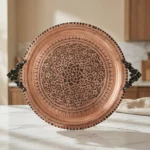 Specially Engraved Copper Tray (38cm) - from Gaziantep
