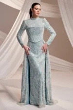 Aurelvine Hijab Evening Dress - Beaded Layered Silhouette 2026