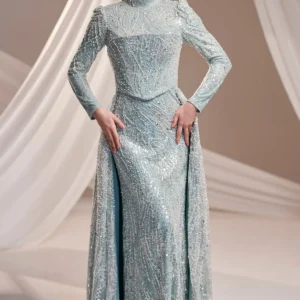 Aurelvine Hijab Evening Dress - Beaded Layered Silhouette 2026