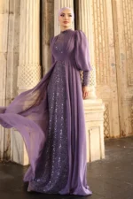 Bellenne Modest Formal Dress - Beaded Chiffon Detail 2026