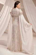 Brelvaine Modest Formal Dress - Beaded Cape Evening Gown 2026