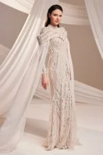 Brelvaine Modest Formal Dress - Beaded Cape Evening Gown 2026