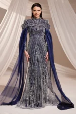 Brelvaine Modest Formal Dress - Beaded Cape Evening Gown 2026