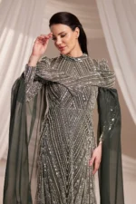 Brelvaine Modest Formal Dress - Beaded Cape Evening Gown 2026