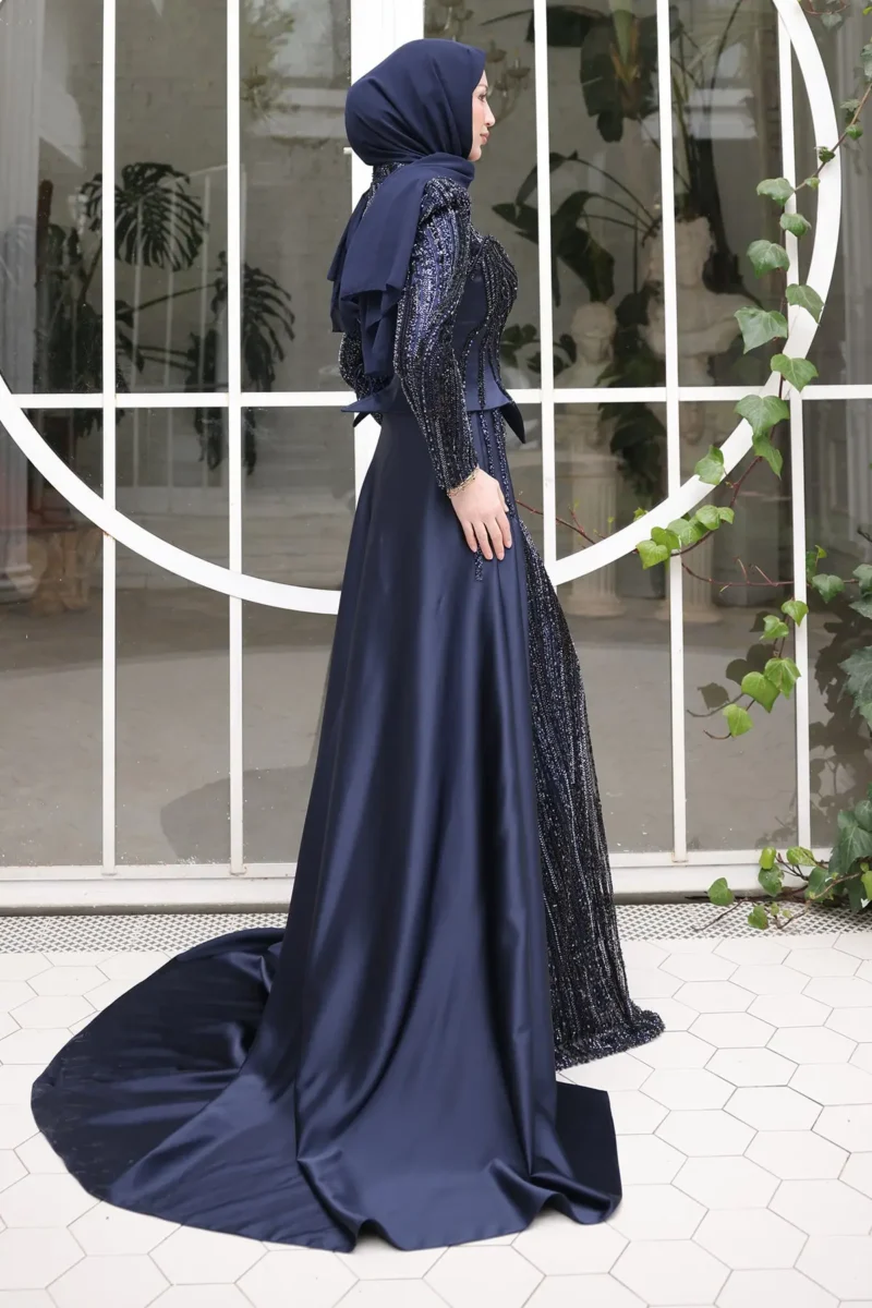Brevelle Modest Formal Dress - Beaded Cape Detail 2026