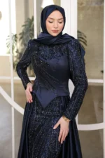 Brevelle Modest Formal Dress - Beaded Cape Detail 2026