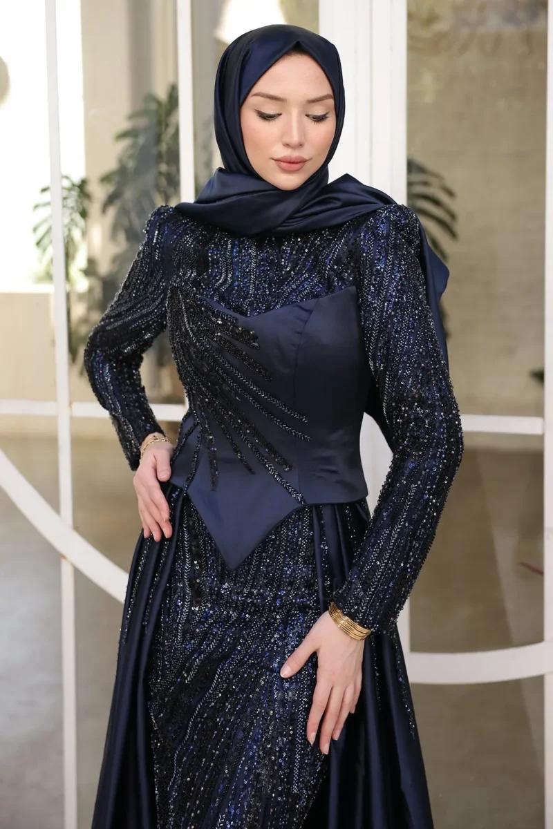 Brevelle Modest Formal Dress - Beaded Cape Detail 2026
