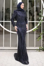 Brevelle Modest Formal Dress - Beaded Cape Detail 2026