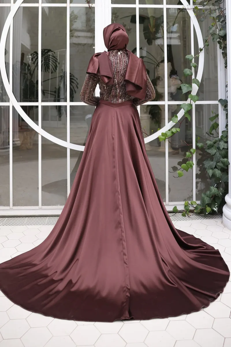 Brevelle Modest Formal Dress - Beaded Cape Detail 2026