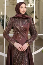Brevelle Modest Formal Dress - Beaded Cape Detail 2026
