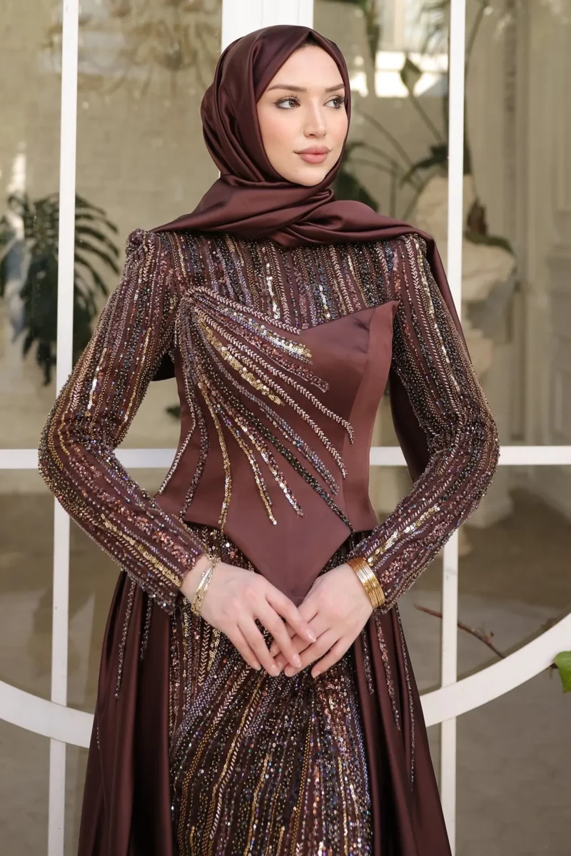 Brevelle Modest Formal Dress - Beaded Cape Detail 2026