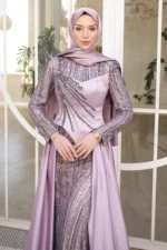 Brevelle Modest Formal Dress - Beaded Cape Detail 2026