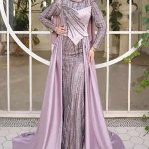 Brevelle Modest Formal Dress - Beaded Cape Detail 2026