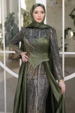 Brevelle Modest Formal Dress - Beaded Cape Detail 2026